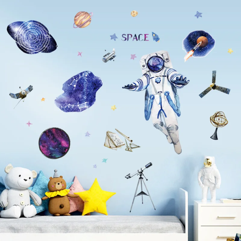 2 Sheets Space Astronaut Wall Static Sticker DIY Child Bedroom Study Living Room Background Decor Party Scene Stickers 30*90cm
2 Sheets Space Astronaut Wall Static Sticker DIY Child Bedroom Study Living Room Background Decor Party Scene Stickers 30*90cm