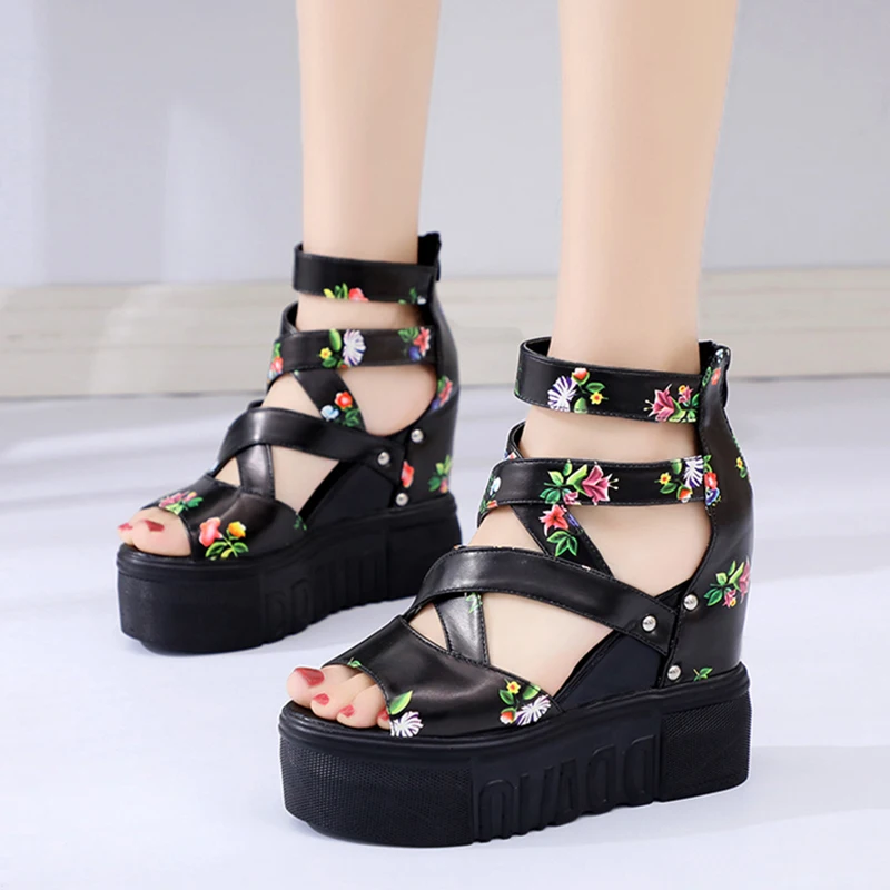 Summer Women PU Print Wedge Sandals Super High Heels Platform Shoes Woman Sexy Peep Toe Cross Strap Gladiator Sandalias
Summer Women PU Print Wedge Sandals Super High Heels Platform Shoes Woman Sexy Peep Toe Cross Strap Gladiator Sandalias
