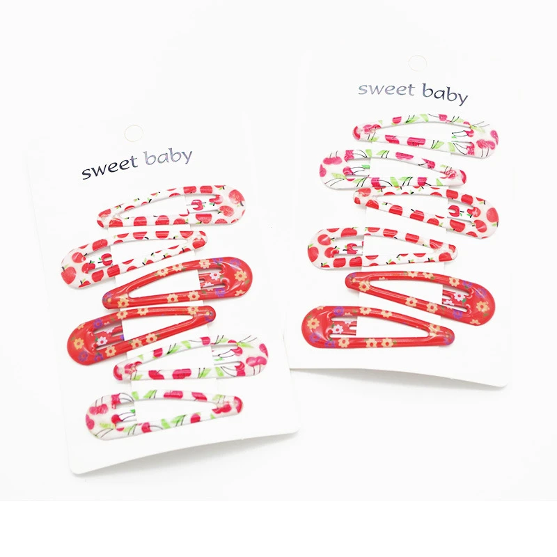 6PCS Cute New Printed Cherry BB Clips Kids Hairpins Baby Hair Clips Headdress Girls Hair Accessories Children Headwear 
6PCS Cute New Printed Cherry BB Clips Kids Hairpins Baby Hair Clips Headdress Girls Hair Accessories Children Headwear