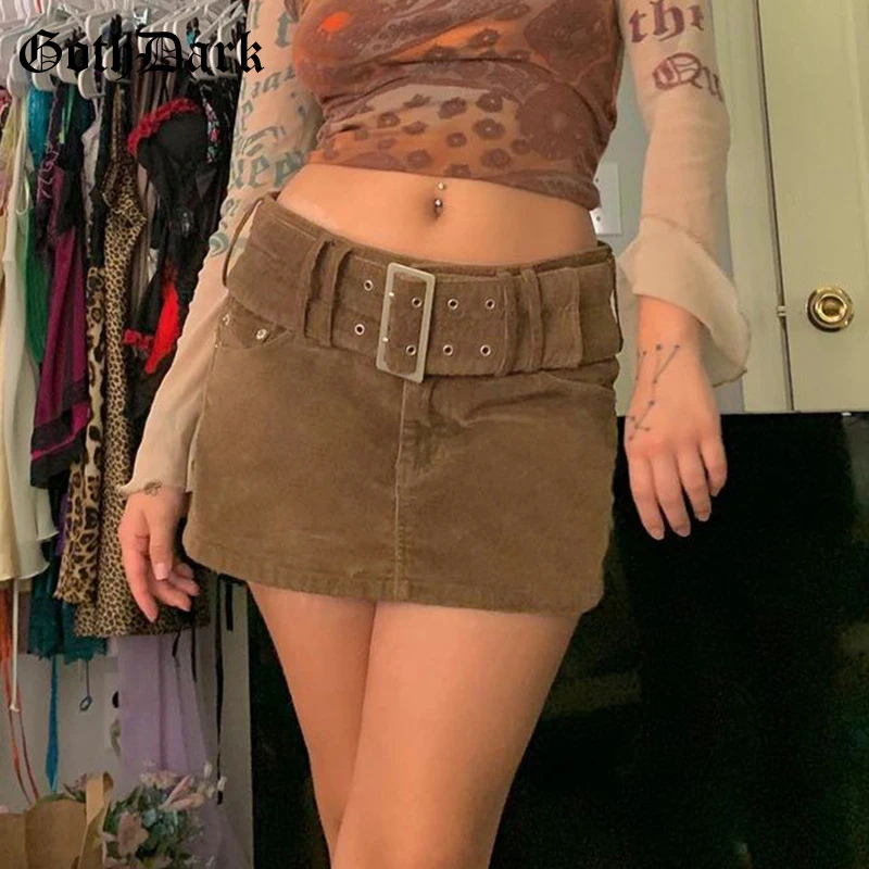 Goth Dark E-Girl 90s Streetwear Corduroy Mini Skirts Gothic Vintage With Sashes High Waist A-Line Skirt Women Autumn Streetwear
Goth Dark E-Girl 90s Streetwear Corduroy Mini Skirts Gothic Vintage With Sashes High Waist A-Line Skirt Women Autumn Streetwear