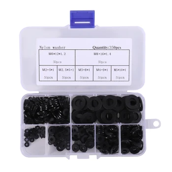 Nylon Flat Round Plastic Washer M2 M2.5 M3 M4 M5 M6 M8 Assortment Kit Black 350Pcs
Nylon Flat Round Plastic Washer M2 M2.5 M3 M4 M5 M6 M8 Assortment Kit Black 350Pcs