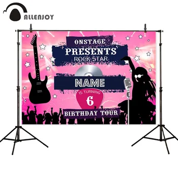 Allenjoy 6th Birthday Party Supplies Disco Stars Guitar Lamplight Colorful Photocall Backdrop Young People Music Dancing Banners
Allenjoy 6th Birthday Party Supplies Disco Stars Guitar Lamplight Colorful Photocall Backdrop Young People Music Dancing Banners