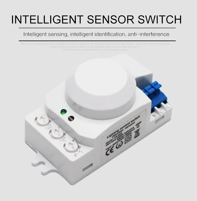 Smart Home 5.8GHz HF System LED Microwave Radar Motion Sensor Light Switch Body Motion Detector with Google Home Alexa Holder
Smart Home 5.8GHz HF System LED Microwave Radar Motion Sensor Light Switch Body Motion Detector with Google Home Alexa Holder