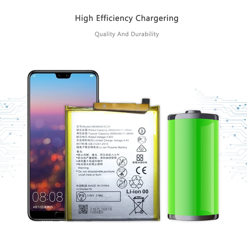 Аккумулятор 3000 мАч HB366481ECW для huawei P9 5C (P9 G9 P10 Lite) Honor 8/Honor 8 Lite/Y6 II EVA AL00/AL10/L09/TL00 + Track