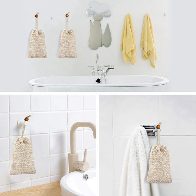 Ramie Soap Bags 10 Pack Natural Soap Bags with Drawstring Soap Saver Pouch for Foaming, Drying Soaps, Exfoliating, Massage
Ramie Soap Bags 10 Pack Natural Soap Bags with Drawstring Soap Saver Pouch for Foaming, Drying Soaps, Exfoliating, Massage