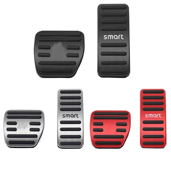 Aluminum Pads Brake Gas Pedal Foot Rest Pedal Pad for Mercedes Benz Smart 453 Fortwo Forfour Car Styling