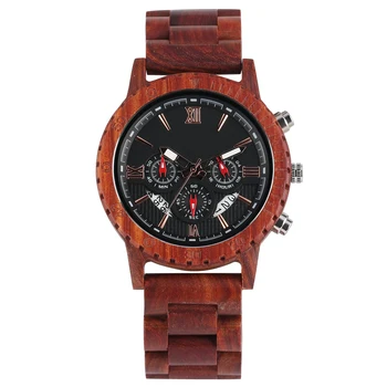 Sandalwood Strap Wooden Watch Men Large Dial with Luminous Pointers Delicate Red Wooden Wristwatch Business Clock Timepiec
Sandalwood Strap Wooden Watch Men Large Dial with Luminous Pointers Delicate Red Wooden Wristwatch Business Clock Timepiec