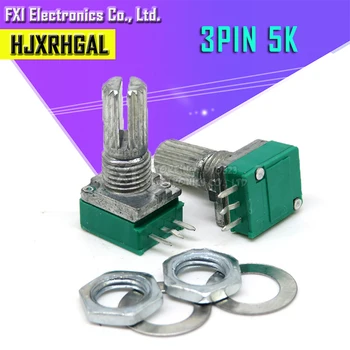 5PCS RK097N 5K single linked potentiometer B5K with a switch audio 3pin shaft 15mm amplifier sealing potentiometer
5PCS RK097N 5K single linked potentiometer B5K with a switch audio 3pin shaft 15mm amplifier sealing potentiometer