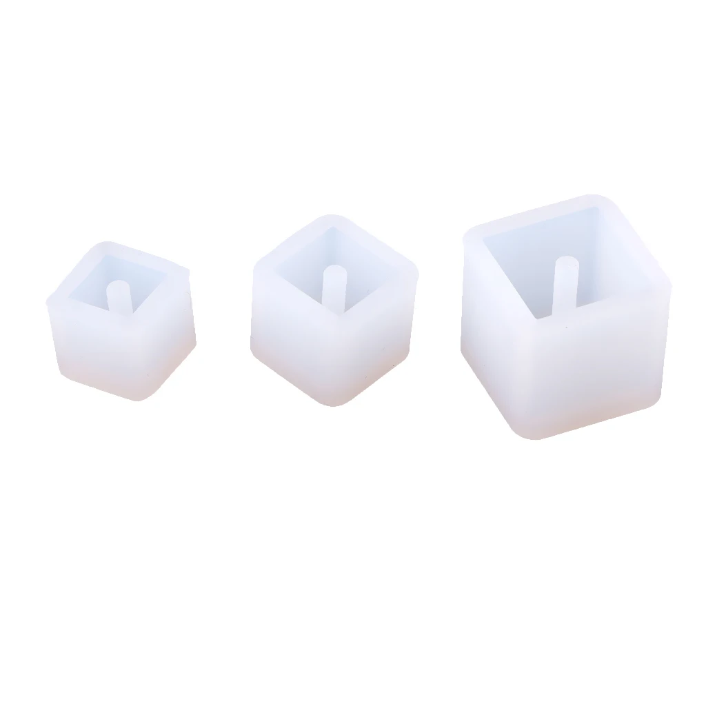 3 Sizes Silicone DIY Cube Beads Pendant Molds Resin Jewelry Making Tools 3 Sizes Silicone DIY Cube Beads Pendant Molds Resin Jewelry Making Tools
