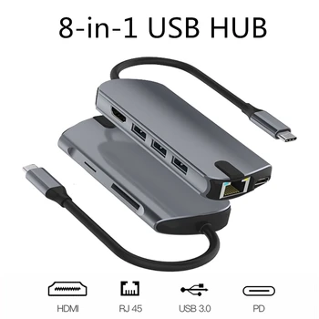 USB Type C HUB With HDMI RJ45 PD Charge SD Card Reader USB-C Hub Type-C Plitter For Macbook Pro Laptop Accessories Multi HUB
USB Type C HUB With HDMI RJ45 PD Charge SD Card Reader USB-C Hub Type-C Plitter For Macbook Pro Laptop Accessories Multi HUB
