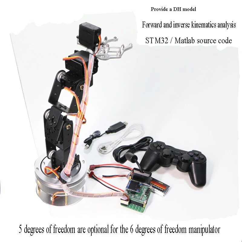 6-DOF manipulator Kinematics Analysis of Mechanical Claw Robot Arm 6-DOF Platform PID
6-DOF manipulator Kinematics Analysis of Mechanical Claw Robot Arm 6-DOF Platform PID