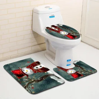 Snowman Bath Mat Set Non-slip Bathroom Rugs Water Absorption Carpet Home Decor Toilet Mat Doormat Christmas Bathroom Decoration
Snowman Bath Mat Set Non-slip Bathroom Rugs Water Absorption Carpet Home Decor Toilet Mat Doormat Christmas Bathroom Decoration