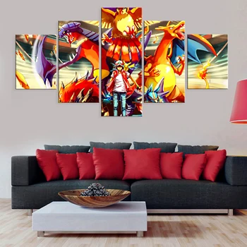 Anime Pokémon 5 Pieces Canvas Paintings Oil Modular Decoration Framework Hd Picture Poster Home Living Room Printed
Anime Pokémon 5 Pieces Canvas Paintings Oil Modular Decoration Framework Hd Picture Poster Home Living Room Printed