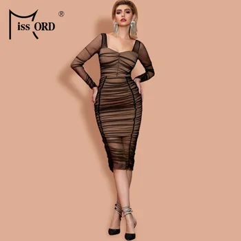 Missord 2020 Women Sexy Irregular Neck Long Sleeve Mesh Dresses Female Elegant Bodycon Dress MQ256
Missord 2020 Women Sexy Irregular Neck Long Sleeve Mesh Dresses Female Elegant Bodycon Dress MQ256