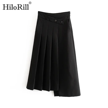 Women Fashion Office Wear Black Midi Skirt 2020 Stylish Asymmetrical Pleated Split Skirts Ladies Chic High Waist Solid Skirt
Women Fashion Office Wear Black Midi Skirt 2020 Stylish Asymmetrical Pleated Split Skirts Ladies Chic High Waist Solid Skirt