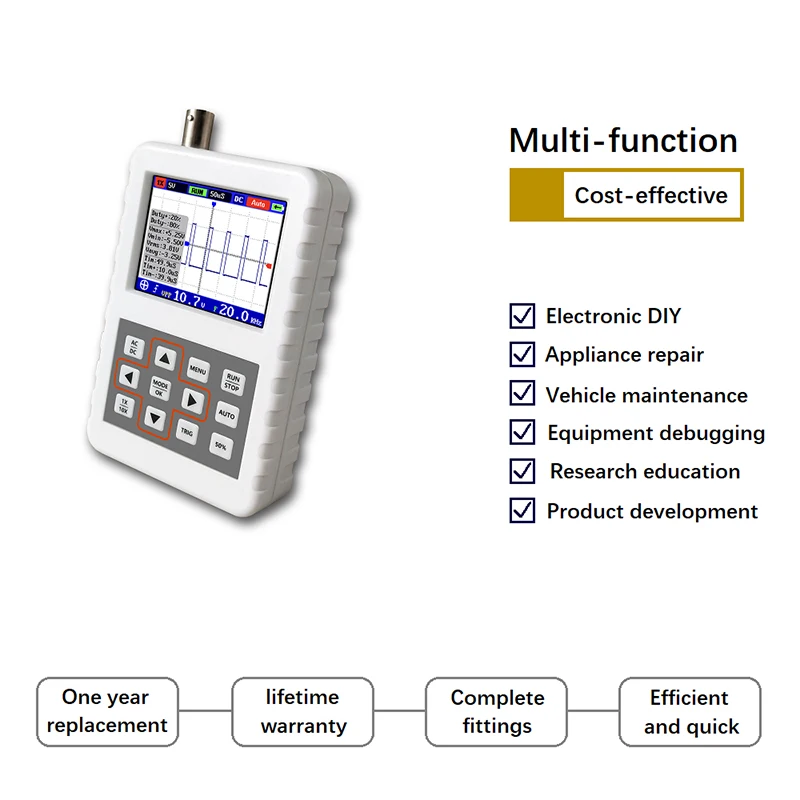 20MSps DSO FNIRSI PRO Handheld Mini Oscilloscope 5M Bandwidth Sample Rate ampling Rate With P6020 BNC Standard Probe
20MSps DSO FNIRSI PRO Handheld Mini Oscilloscope 5M Bandwidth Sample Rate ampling Rate With P6020 BNC Standard Probe