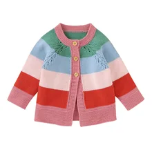 Winter Warm Kids Casual Sweater Baby Girl Rainbow Striped Print Cotton Knitted Outerwear Clothes Toddler Girl Sweater Clothes
Winter Warm Kids Casual Sweater Baby Girl Rainbow Striped Print Cotton Knitted Outerwear Clothes Toddler Girl Sweater Clothes
