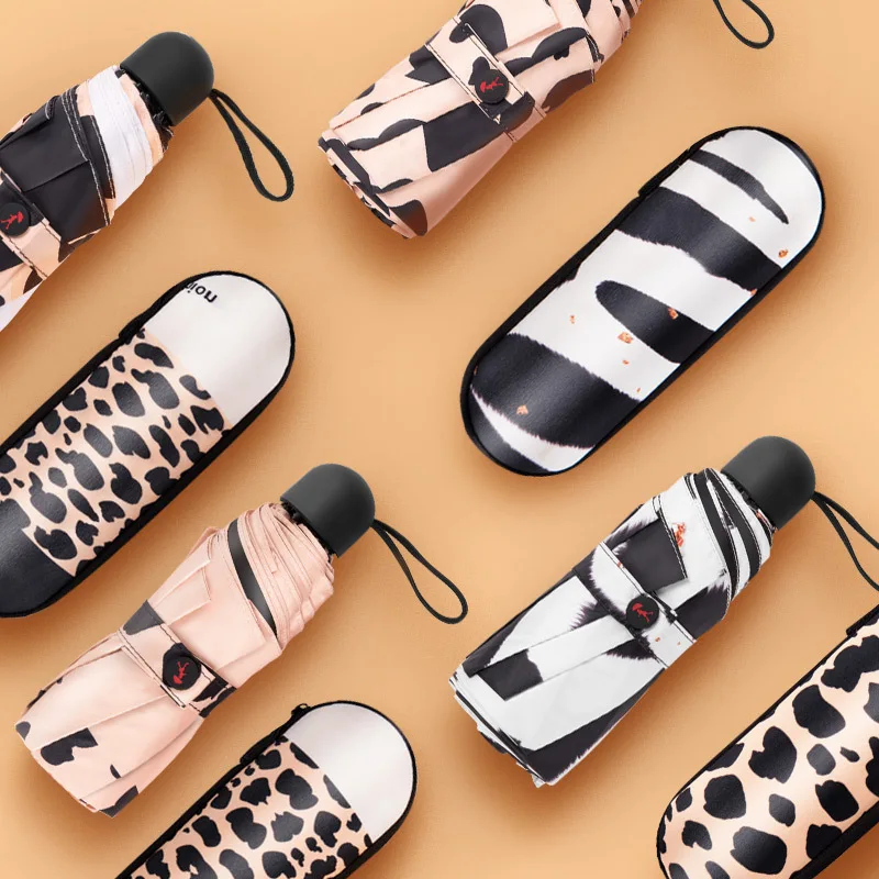 Lovely Leopard-print Umbrellas Scapsule Five Folding Umbrella Lady Umbrella Portable Outdoor Travel Umbrella
Lovely Leopard-print Umbrellas Scapsule Five Folding Umbrella Lady Umbrella Portable Outdoor Travel Umbrella