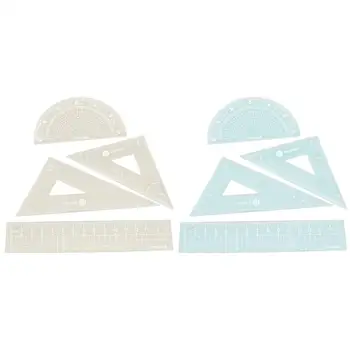 2 Sets Transparent Macaroon Color Adorable Plastic Drafting Tools Stationery School Supplies Geometry Ruler Set for Students
2 Sets Transparent Macaroon Color Adorable Plastic Drafting Tools Stationery School Supplies Geometry Ruler Set for Students