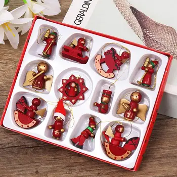 12PCS/Lot Christmas Wooden Pendants Puppets Ornaments Wood Craft Santa/bear Kid Gifts DIY Hanging Ornaments Christmas Decor
12PCS/Lot Christmas Wooden Pendants Puppets Ornaments Wood Craft Santa/bear Kid Gifts DIY Hanging Ornaments Christmas Decor