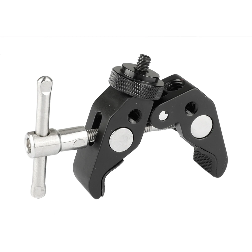 HDRIG Multifunctional Super Crab Clamp with Double-ended 1/4"-20 Male Thumbscrew Adapter Pipe Rod Clip for Tripod Monitor Camera
HDRIG Multifunctional Super Crab Clamp with Double-ended 1/4"-20 Male Thumbscrew Adapter Pipe Rod Clip for Tripod Monitor Camera