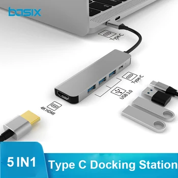 Basix USB C HUB Type C to 4K HDMI USB-C 3.0 PD Charging HUB Dongle for Macbook pro for huawei matebook Laptop with Thunderbolt
Basix USB C HUB Type C to 4K HDMI USB-C 3.0 PD Charging HUB Dongle for Macbook pro for huawei matebook Laptop with Thunderbolt