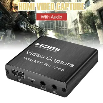 HDMI 1080P Video Capture Portable Audio Card Home Office Game Recording with Mic 
HDMI 1080P Video Capture Portable Audio Card Home Office Game Recording with Mic