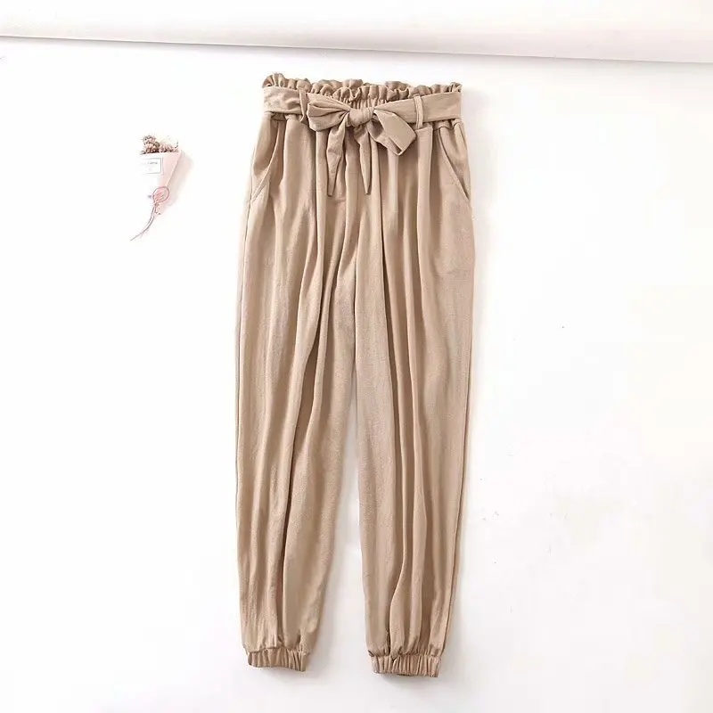 

XQ8-32-9141 European and American fashionable wind knitted casual pants