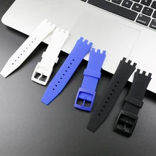 Silicone strap men's pin buckle watch accessory wristband for Swatch mechanical series SVGK402 403 SVGB400 sports rubber strap 
Silicone strap men's pin buckle watch accessory wristband for Swatch mechanical series SVGK402 403 SVGB400 sports rubber strap