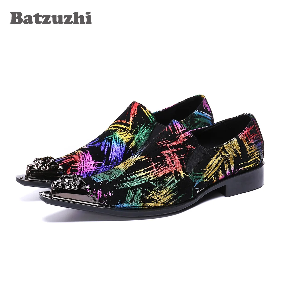 Batzuzhi Personality Leather Dress Shoes Men Pointed Iron Toe Color Formal Shoes Men Leather Party and Wedding Chaussures Homme
Batzuzhi Personality Leather Dress Shoes Men Pointed Iron Toe Color Formal Shoes Men Leather Party and Wedding Chaussures Homme