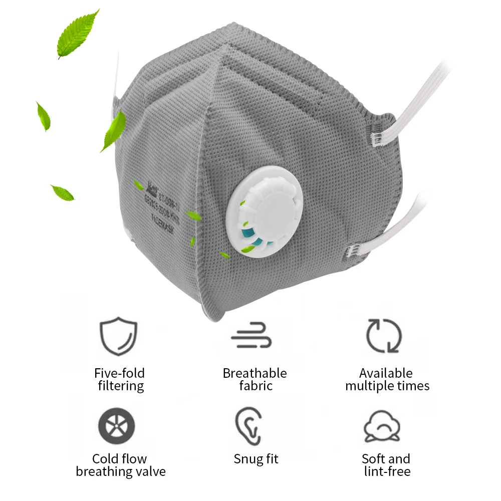 10pcs 5 Layer KN95 Adult Mask With Breathing Valve Anti-Fog Dust Protection Mask PM2.5 Face Mouth Masks
10pcs 5 Layer KN95 Adult Mask With Breathing Valve Anti-Fog Dust Protection Mask PM2.5 Face Mouth Masks