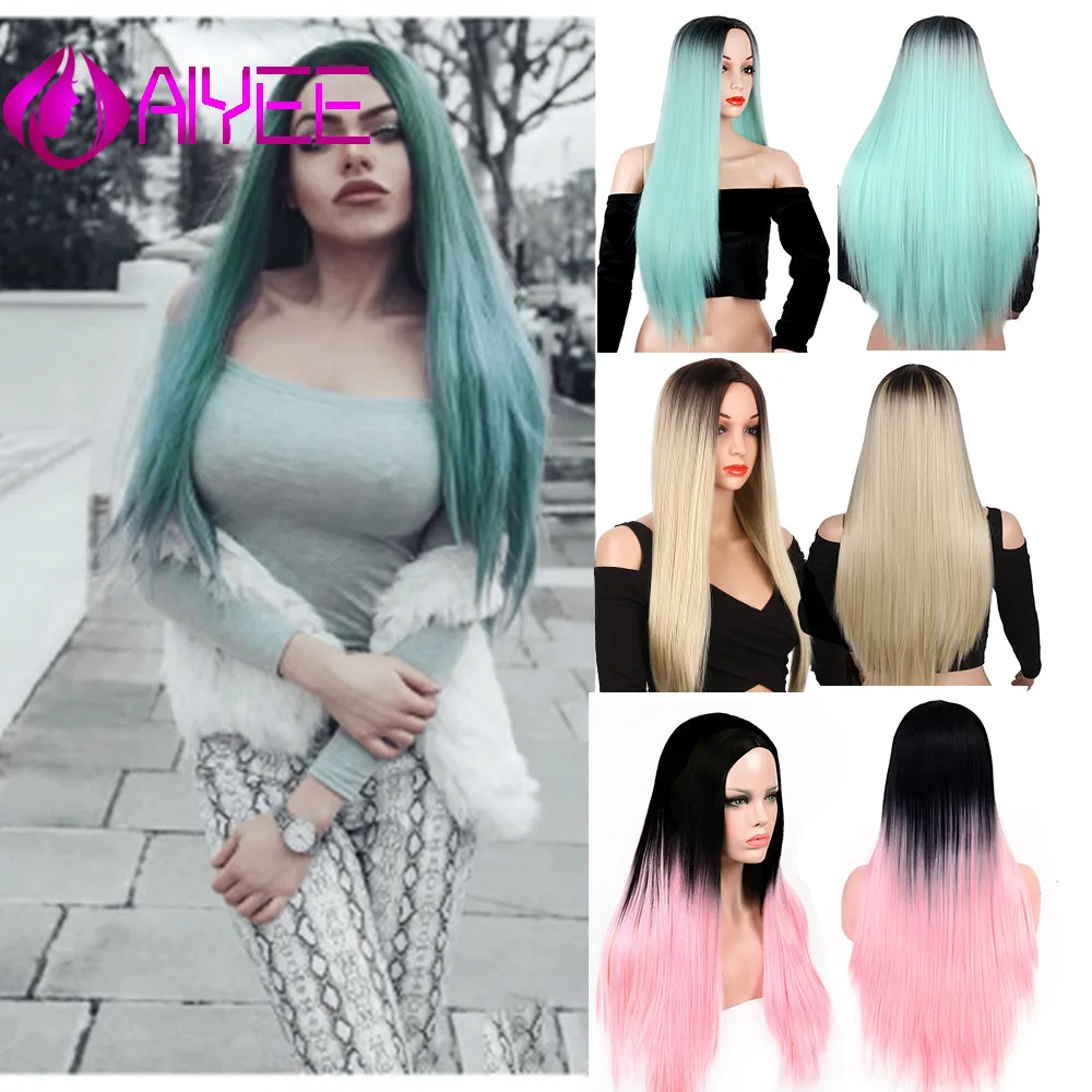 AIYEE 26''22''Many Colors Middle Part Heat Resistant Cosplay Blonde Wig Long Straight Ombre Synthetic Wig For Women
AIYEE 26''22''Many Colors Middle Part Heat Resistant Cosplay Blonde Wig Long Straight Ombre Synthetic Wig For Women