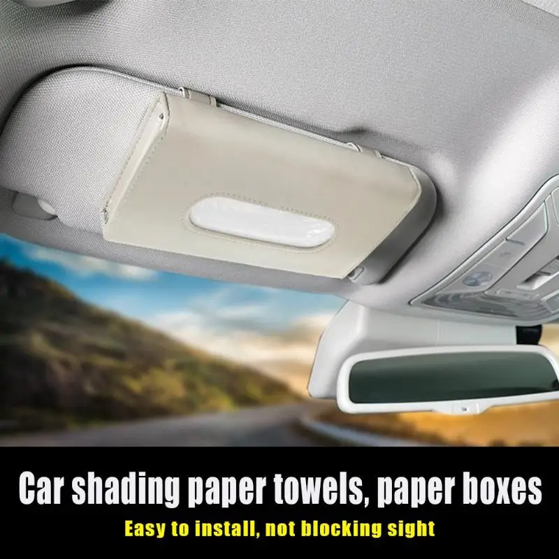 Auto Car Tissue Holder Coche Sun Visor Tissue Box Holder PU Leather Paper Napkin Cover Auto Interior Styling Accessories
Auto Car Tissue Holder Coche Sun Visor Tissue Box Holder PU Leather Paper Napkin Cover Auto Interior Styling Accessories