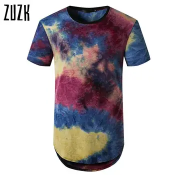 ZUZK Funky Tie-Dyed Print Extra Long T Shirt for Men Brand Slim Fit Short Sleeve Tshirt Men Hip Hop Hipster Streetwear Camiseta
ZUZK Funky Tie-Dyed Print Extra Long T Shirt for Men Brand Slim Fit Short Sleeve Tshirt Men Hip Hop Hipster Streetwear Camiseta
