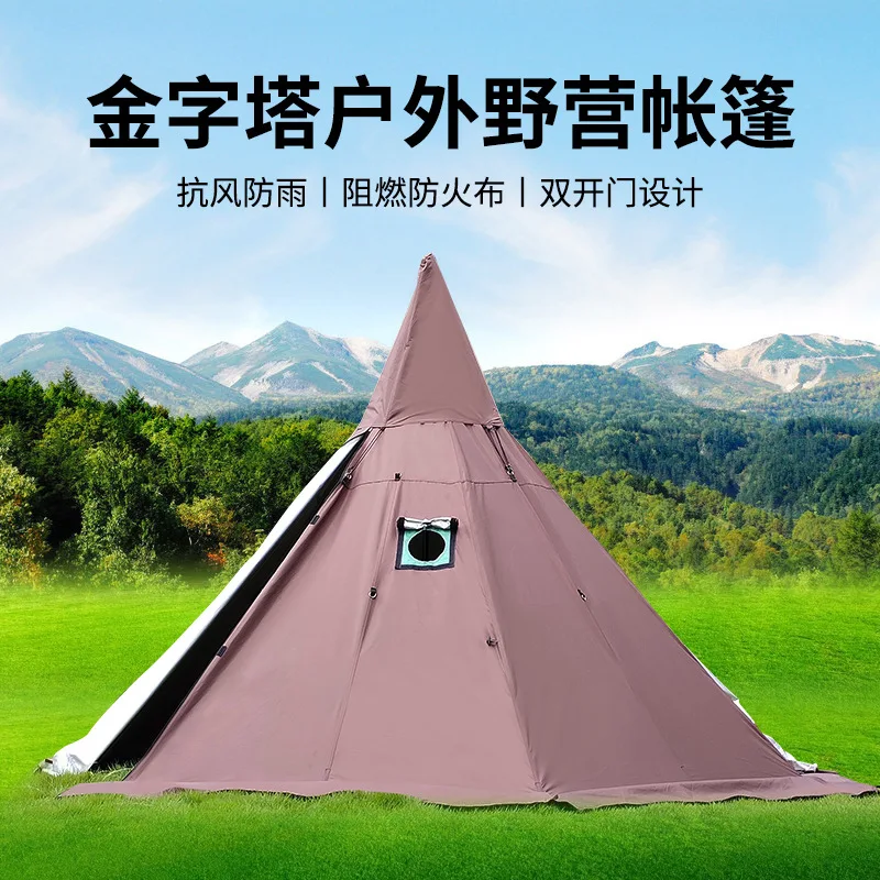 Customized Shelter-Style Pyramid A Tower Smoke Window Tent Park Party Wild Survival Double Leisure Military Account
Customized Shelter-Style Pyramid A Tower Smoke Window Tent Park Party Wild Survival Double Leisure Military Account