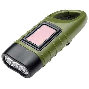 Solar Hand Cranking Powered Rechargeable Flashlight Emergency LED Flashlight Dynamo Quick Snap Clip Backpack (Green)
Solar Hand Cranking Powered Rechargeable Flashlight Emergency LED Flashlight Dynamo Quick Snap Clip Backpack (Green)