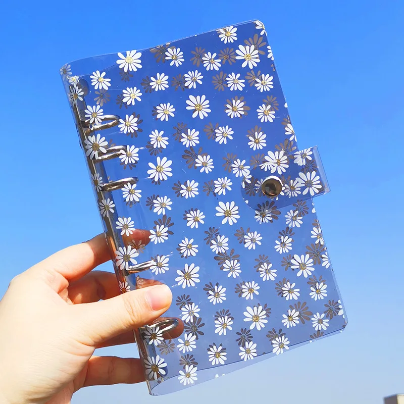 SKYSONIC A6 Daisy Binder Cover-Loose Leaf Organizer Diary-Bullet Transparent PVC Case Handbook Organizer Stationery Supplies
SKYSONIC A6 Daisy Binder Cover-Loose Leaf Organizer Diary-Bullet Transparent PVC Case Handbook Organizer Stationery Supplies