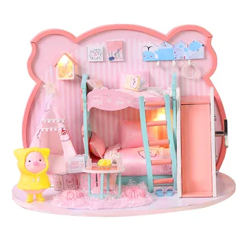 Piggy Girl Wooden Dollhouse with Furniture Architecture Mininatures Pink Cute House Casa Dolls Houses Toys for Children Kids
Piggy Girl Wooden Dollhouse with Furniture Architecture Mininatures Pink Cute House Casa Dolls Houses Toys for Children Kids