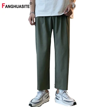 Thin Section Men's Solid Color Straight Pants Summer Comfortable Fashion Calf Length Pants Plus Size New Suit Casual Pants A1083
Thin Section Men's Solid Color Straight Pants Summer Comfortable Fashion Calf Length Pants Plus Size New Suit Casual Pants A1083