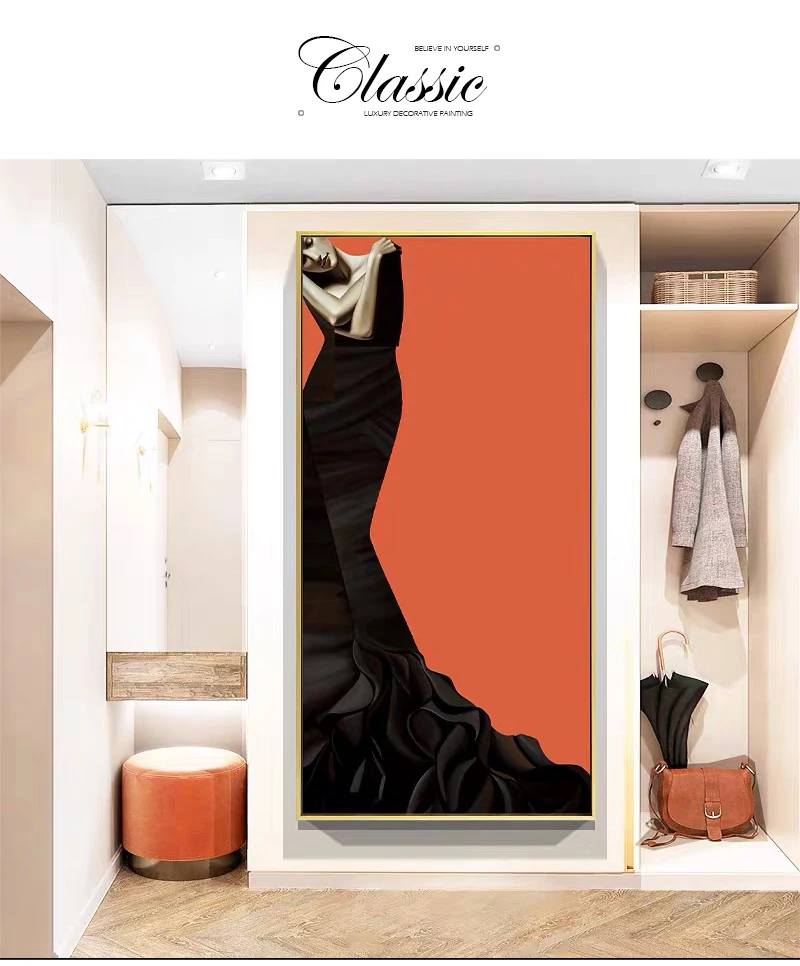 Corridor Decor Mural Living Room Study Bedroom Home Decor Art Wall Poster Print Porch Figure Female Canvas Painting 13 Hc38aa5fb35b14255bf9218551796bcd4u