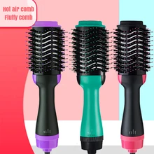 Multifunktionale 2 in1 Haar Trockner Volumizer Rotierenden Haar Pinsel Rolle Drehen Styler Kamm Styling Haarglätter Curling Party geschenk(China)