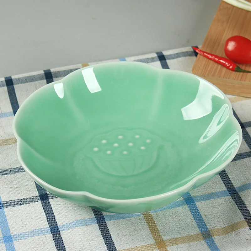 8-дюймовая Фруктовая тарелка Longquan Celadon, керамическая обеденная тарелка, китайская посуда, Суповая тарелка, лоток для овощей, креативные блюда, декоративные поделки
8-дюймовая Фруктовая тарелка Longquan Celadon, керамическая обеденная тарелка, китайская посуда, Суповая тарелка, лоток для овощей, креативные блюда, декоративные поделки