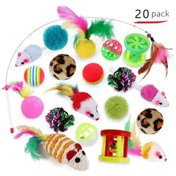 20pcs Cat Toy Set Kitten Stick Bell Ball Mouse Feather Funny Teaser Interactive 11UA
20pcs Cat Toy Set Kitten Stick Bell Ball Mouse Feather Funny Teaser Interactive 11UA
