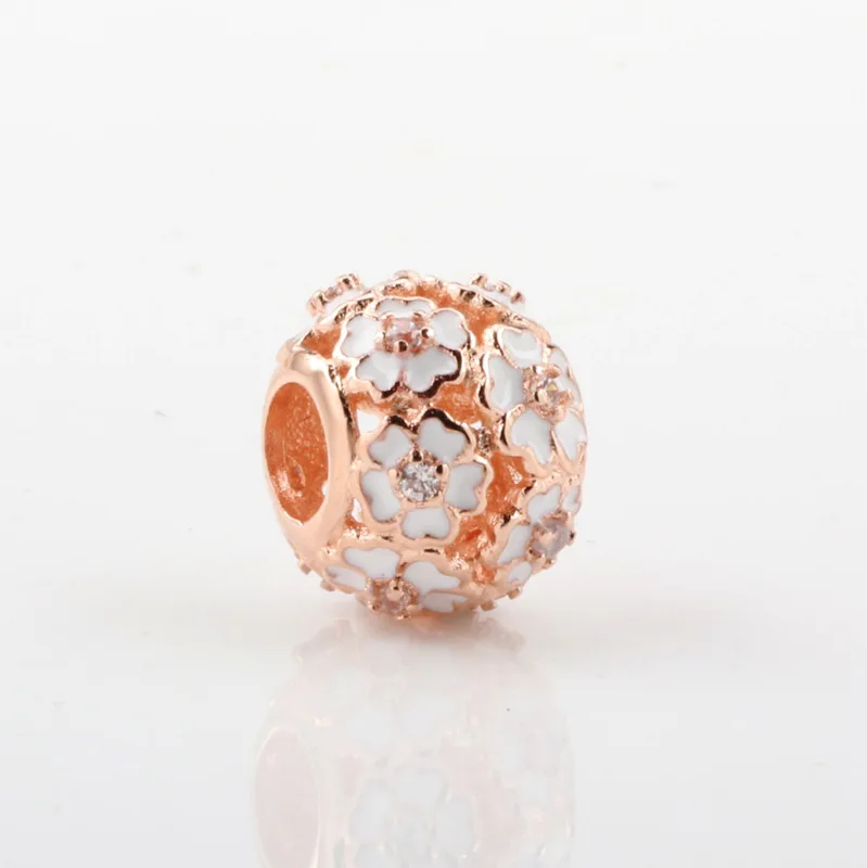Authentic 925 Sterling Silver Beads New White Cherry Blossom Rose Gold Beads Fit Original Pandora Bracelet For Women Diy Jewelry
Authentic 925 Sterling Silver Beads New White Cherry Blossom Rose Gold Beads Fit Original Pandora Bracelet For Women Diy Jewelry