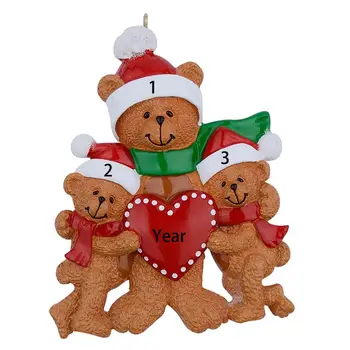 Bear Family Of 4 Resin Hanging Personalized Christmas Ornaments For Holiday New Year Mother's Day Father Day Gifts 
Bear Family Of 4 Resin Hanging Personalized Christmas Ornaments For Holiday New Year Mother's Day Father Day Gifts
