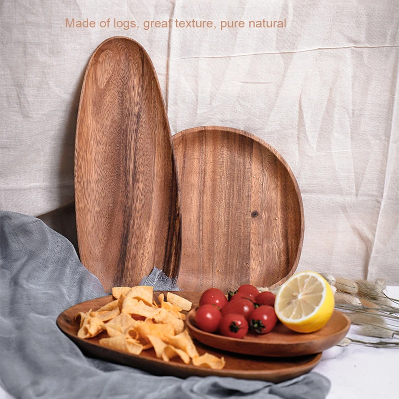 Solid Wood Food Tray Snack Storage Tray Display Plates Irregular Oval Plate Fruit Dishes Pots Trays Base Dinner Plate Tableware
Solid Wood Food Tray Snack Storage Tray Display Plates Irregular Oval Plate Fruit Dishes Pots Trays Base Dinner Plate Tableware