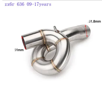 51mm Motorcycle Modified Exhaust Middle Pipe Connection Link Pipe Slip On FOR ZX-6R ZX6R 636 2004-2008 2009-2017 Years
51mm Motorcycle Modified Exhaust Middle Pipe Connection Link Pipe Slip On FOR ZX-6R ZX6R 636 2004-2008 2009-2017 Years