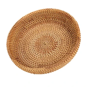 Handmade Round Woven Bread Roll Basket Fruits Bowl Container Tray Rattan & Wicker Basket for Restaurant Tabletop Display Storage
Handmade Round Woven Bread Roll Basket Fruits Bowl Container Tray Rattan & Wicker Basket for Restaurant Tabletop Display Storage