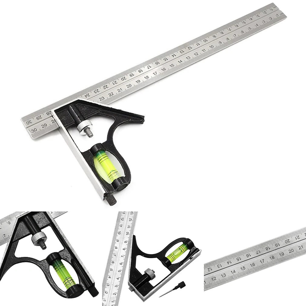 12" 300mm Precision Measuring Tool Stainless Steel DIY Tool Combination Square Small Base Aluminum Square Workshop Hardware
12" 300mm Precision Measuring Tool Stainless Steel DIY Tool Combination Square Small Base Aluminum Square Workshop Hardware