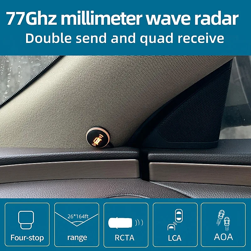 Driintel 77Ghz millimeter wave radar RCTA AOA Blind Spot Detection BSD BSM overtaking lane change auxiliary detection system
Driintel 77Ghz millimeter wave radar RCTA AOA Blind Spot Detection BSD BSM overtaking lane change auxiliary detection system